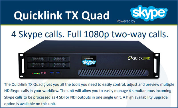 Quicklink TX Quad Skype Calls